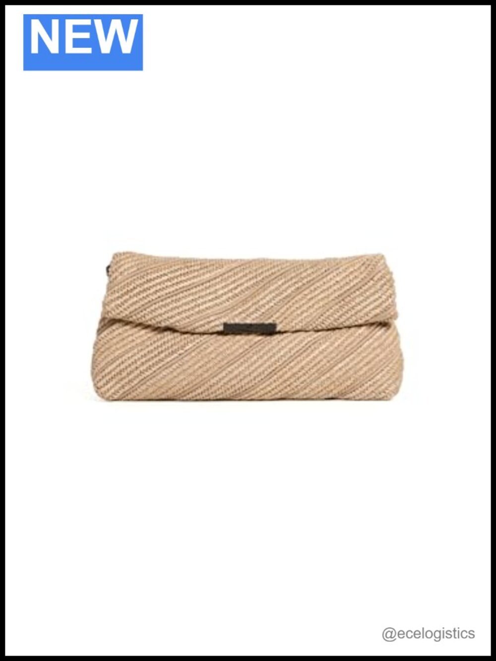 Raffia Straw Clutch Evening Bag with Adjustable Strap